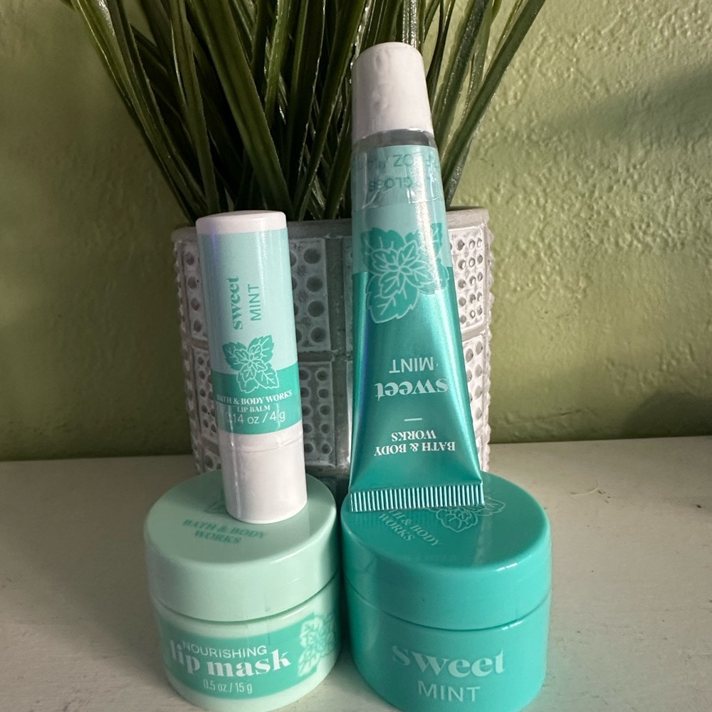 NEW BBW (4) PC SWEET MINT LIP CARE BUNDLE